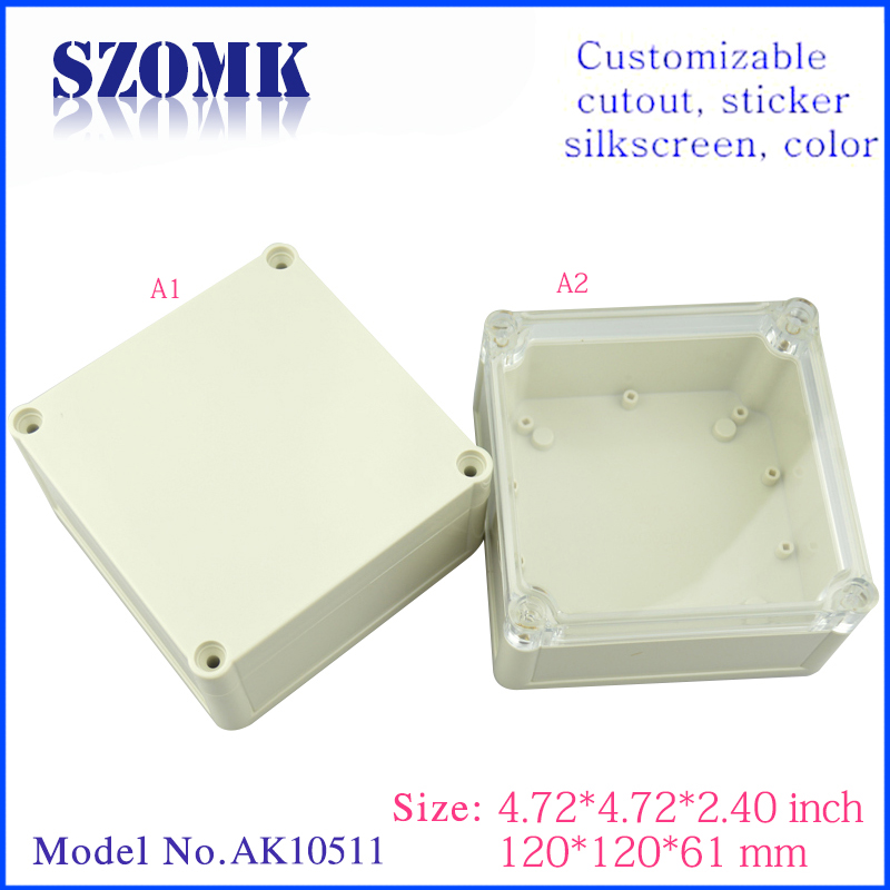 120*120*61mm IP68 junction box waterproof plastic enclosure instrument/AK10511