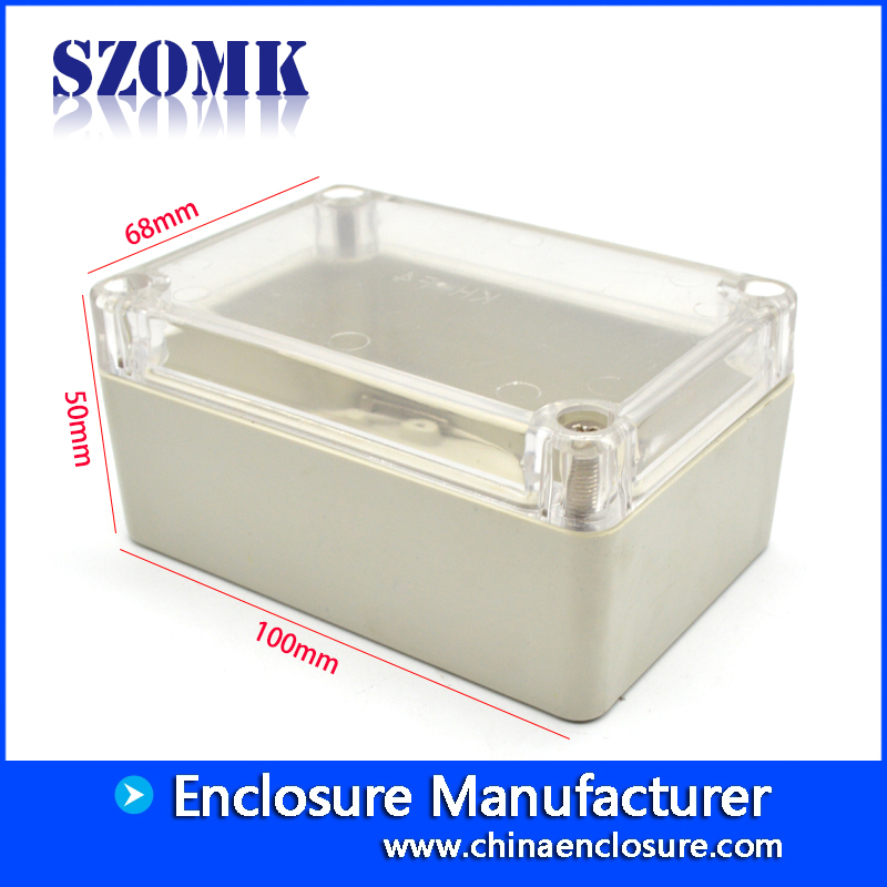 138*68*50mm Waterproof Plastic SZOMK Transparent Clear Cover Electronics Controller Box /AK-B-FT4