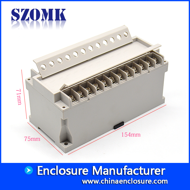 154*75*71mm din rail plastic box for electronic components instrument enclosure for power supply plastic project box AK-DR-46