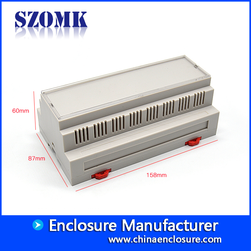 158 * 87 * 60mm Din Rail LCD Boîtier SZOMK boîtier en plastique pour boîtier électronique / AK-DR-43