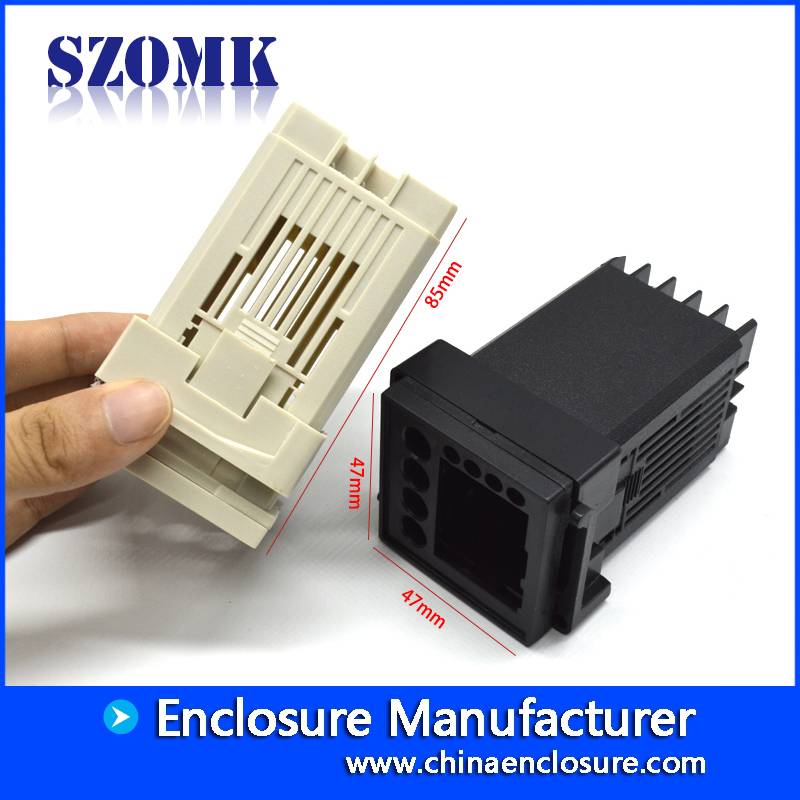85 * 60 * 48mm浅灰色abs材料din导​​轨塑料pcb盒AK-DR-16