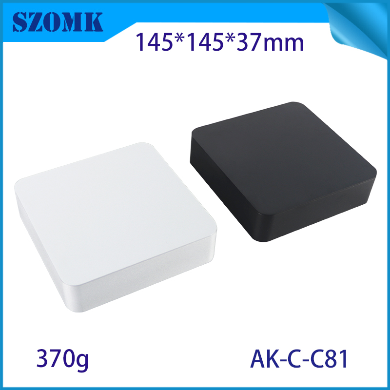 AK-C-C81 145*145*37 mm Schwarz Silber Mini Computer Chassis Gehäuse Aluminiumlegierung Mini Mini Industrial Control PC Netzteile Soft Routing Car Aluminium Box