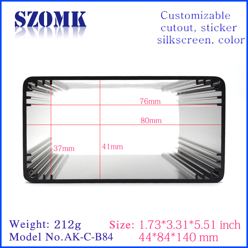 Aluminum Electronics Casing Electrical Box With Cover Wire Drawing Surface With Holder Enclosures