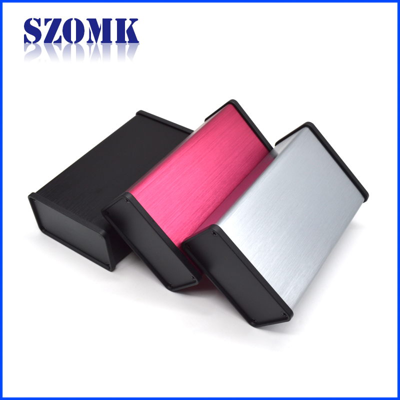 Aluminum Electronics Casing Electrical Box With Cover Wire Drawing Surface With Holder Enclosures