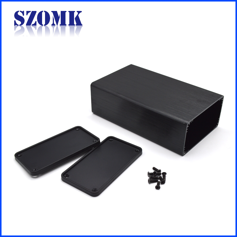 Aluminum Electronics Casing Electrical Box With Cover Wire Drawing Surface With Holder Enclosures