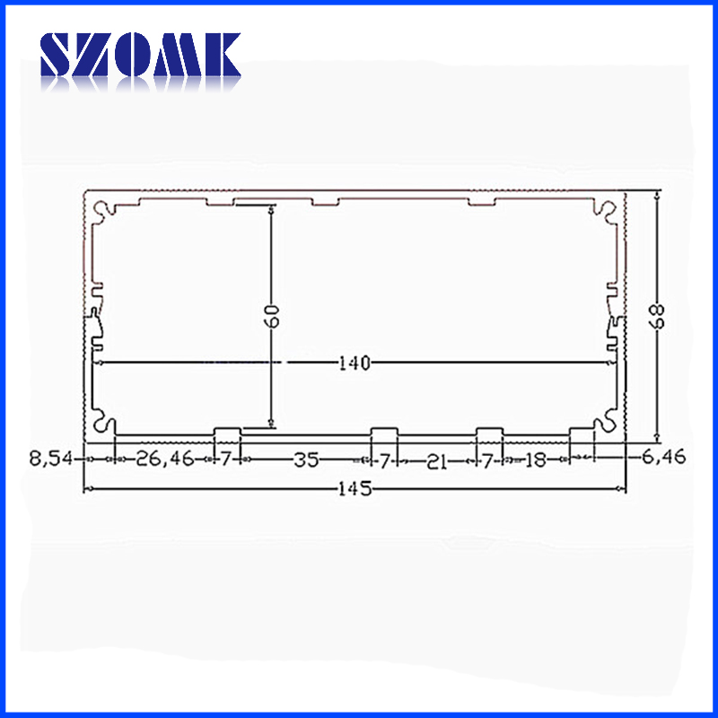 Aluminum enclosure china seperated style small aluminium box case AK-C-C25