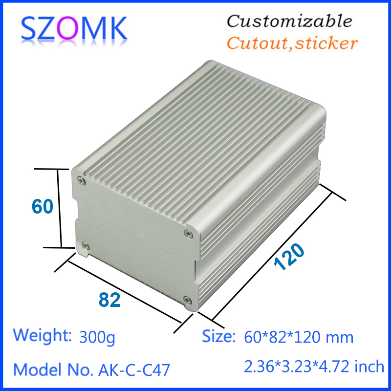 Anodize Enclosure Aluminum Extrusion PCB Housing Box Electronic Shell AK-C-C47 60*82*120mm