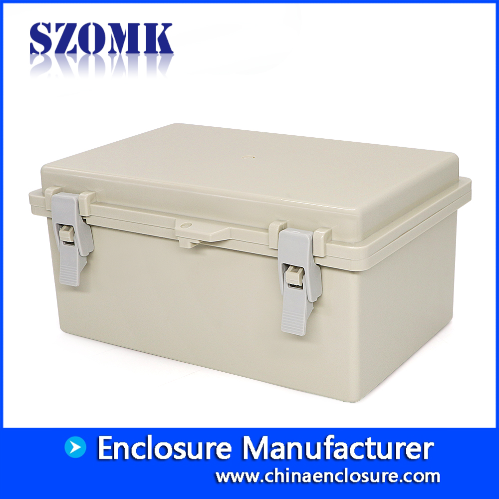 China abs plastic IP65 waterproof hinge cover type 290X190X140mm project box supply/AK-B-F52C