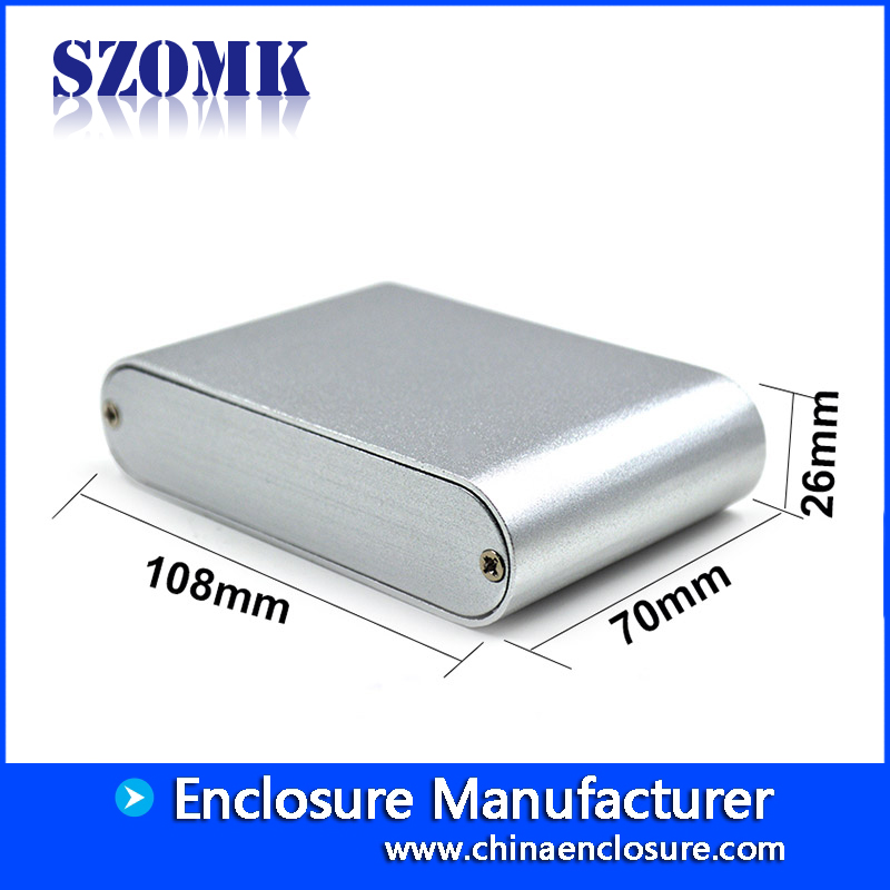 Custom electronic junction box metal extruded aluminum enclosure for pcb AK-C-B41 26*​​108*70mm