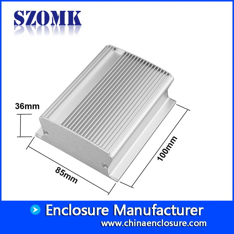 مخصص حالة امدادات الطاقة مرفقات الكهربائية الألومنيوم معدن gps تقاطع مربع ل pcb AK-C-A27 36 * 85 * 100 ملليمتر