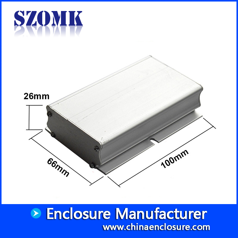 Customization Manufacture Various aluminium metal  cnc aluminium extruded case AK-C-A32  26 X 66 X 100mm
