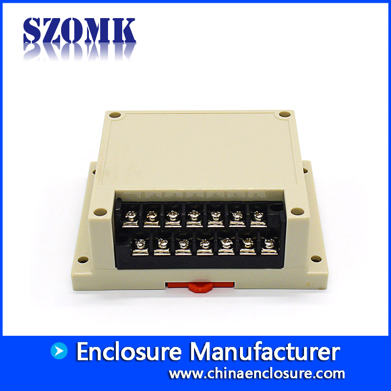 Shenzhen din rail abs plastic 115X90X40mm electronic industrial control with terminal enclosure supply/AK-P-02a