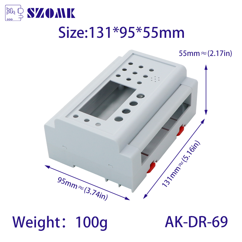 Din Rail Project Box Electronics Enclosures AK-DR-69