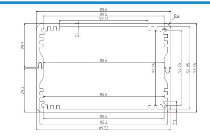 Distribution box aluminum amplifier enclosure switch box