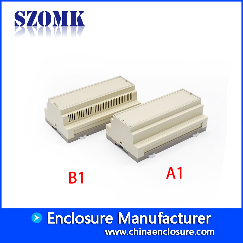 Elctronic din rail plastic junction enclosure box customized plastic enclosure box with 157*86*60mm