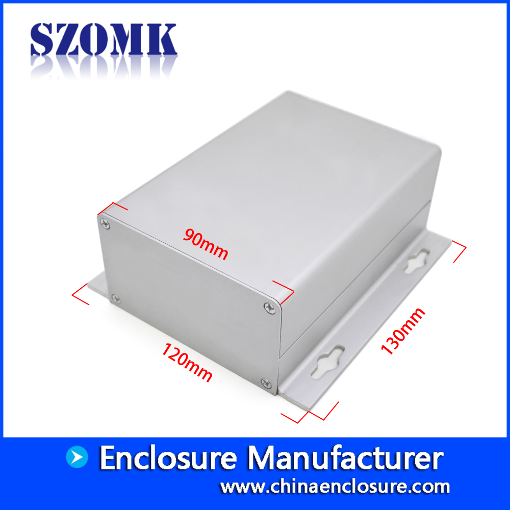 Extrusion full Aluminum parts enclosure OEM service junction electronics aluminum housing AK-C-A42  130*120*50mm  supplier