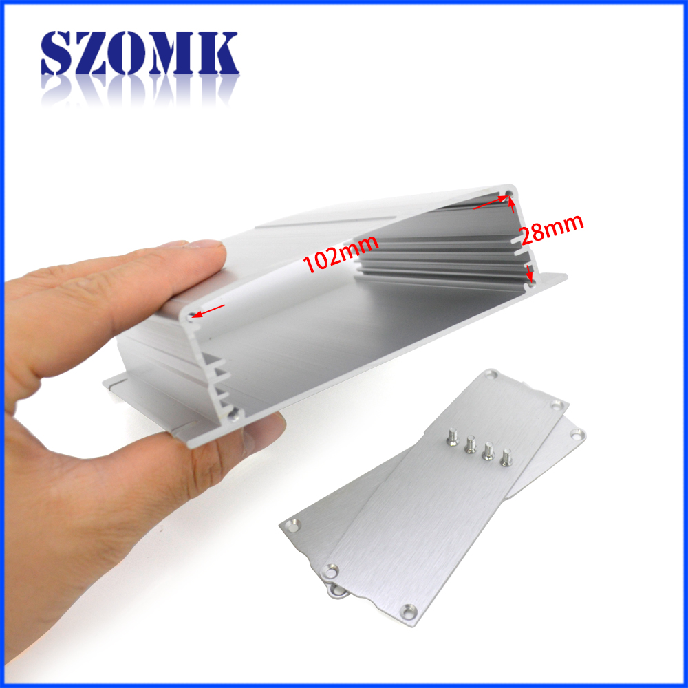 Guangdong high quality aluminum metal junction enclosure heat sink circuit board case size 132*128*38mm