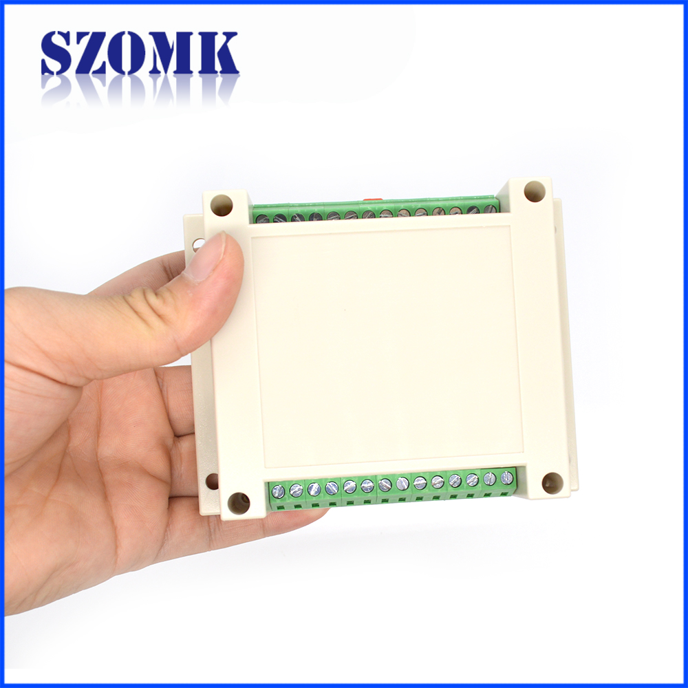 High Quality ABS Plastic Din Rail Enclosure for electronic from SZOMK with terminal block AK-P-01a 115*90*40mm