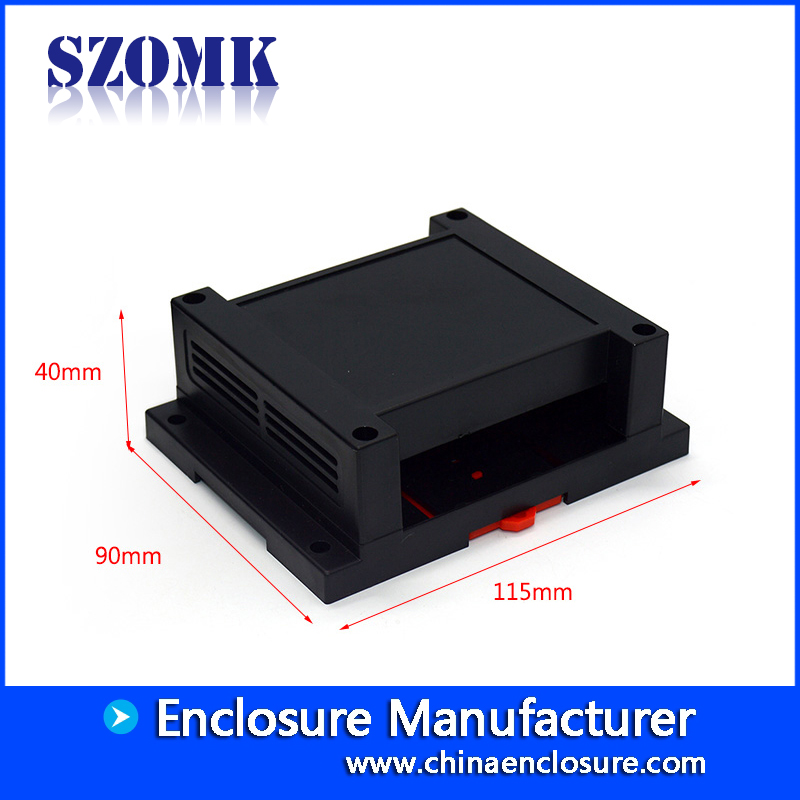 High Quality ABS Plastic Din Rail Enclosure from SZOMK/AK-P-01/115x90x40mm