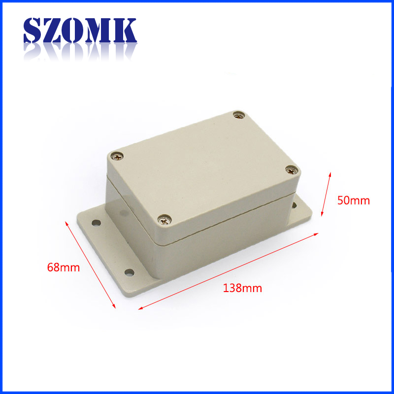 High quality Mold manufacturing ip65 waterproof plastic enclosure AK-B-F14 138*68*50mm