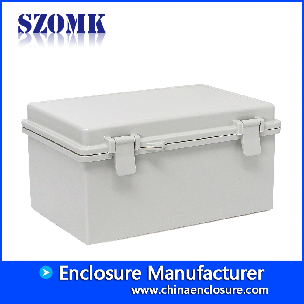 Hinged waterproof electrical box outdoor plastic enclosure junction housing AK-01-31 285*189*140mm