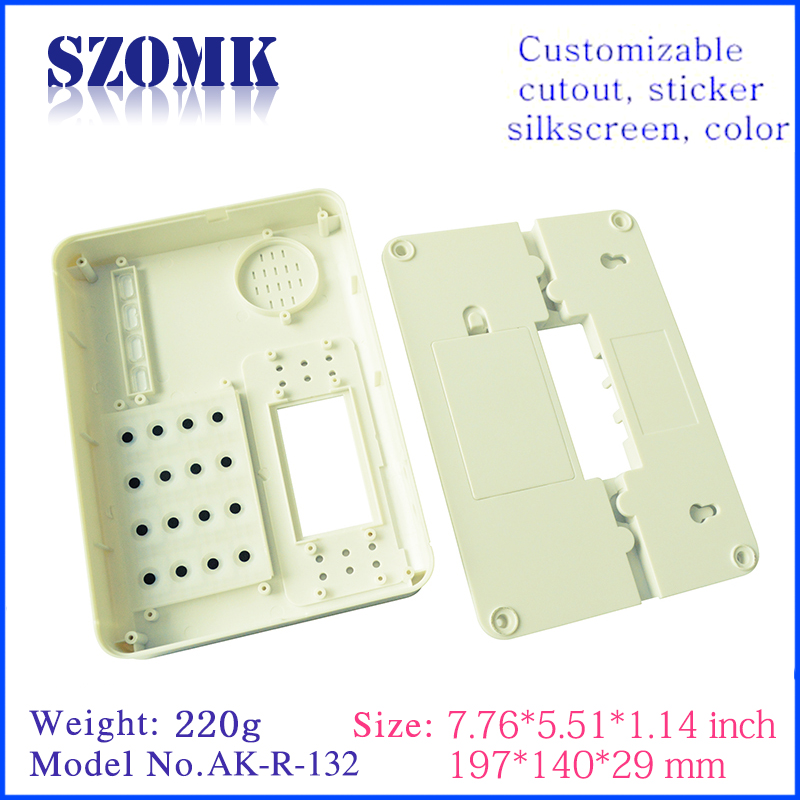 Hot sell plastic enclosure with key board RFID access control system enclosure for electronics AK-R-132 197*140*29 mm