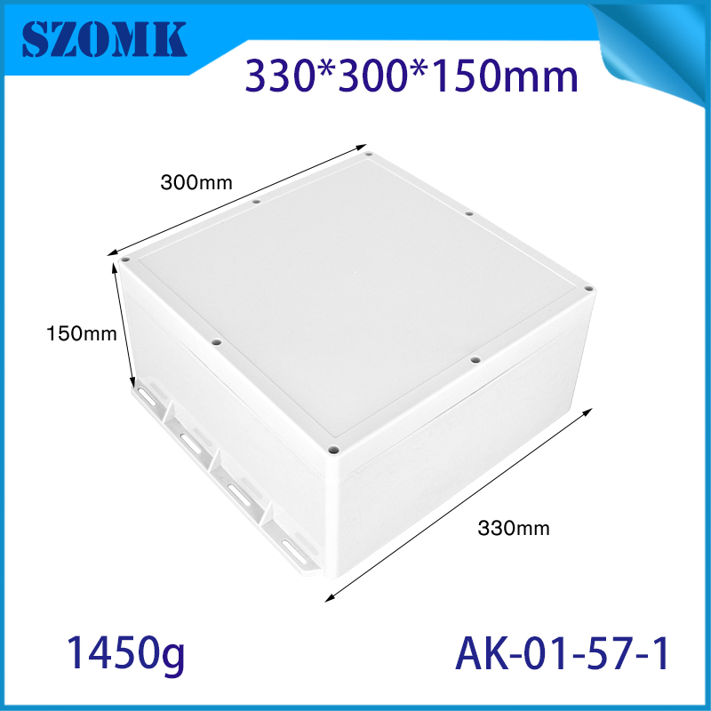 IP66 330 * 300 * 150 mm Boîte de jonction de mur de mur en plastique extérieur imperméable AK-01-57-1