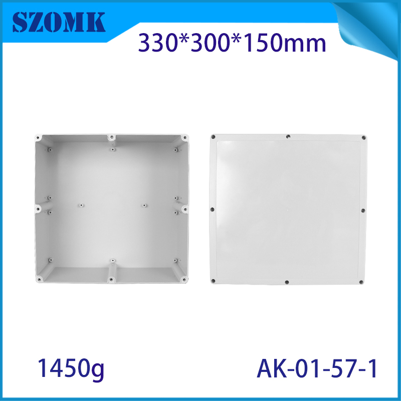 IP66 330*300*150 مم مقاوم للماء الجدار البلاستيكي التثبيت صندوق تقاطع AK-01-57-1
