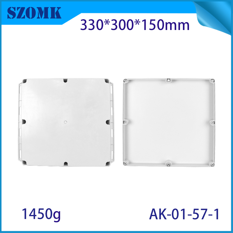 IP66 330*300*150 مم مقاوم للماء الجدار البلاستيكي التثبيت صندوق تقاطع AK-01-57-1