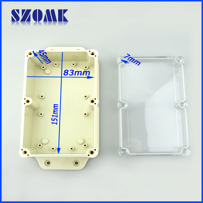IP68 ABS plastic enclosure waterproof electronic junction box housing cabinet for PCB AK10003-A2 200*94*60 mm