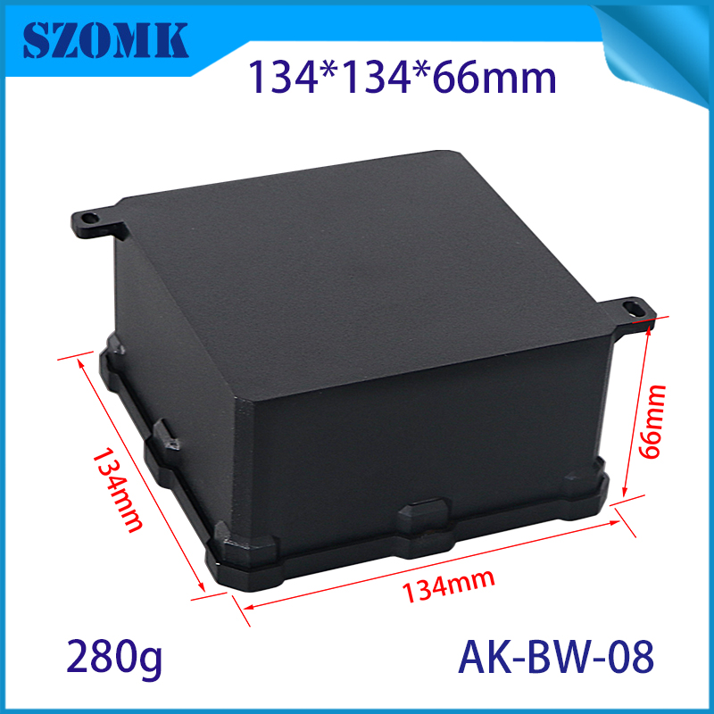 IP68 PC Material V1 Plastic waterproof box outdoor junction box UV protection housing 134*134*66mm AK-BW-08