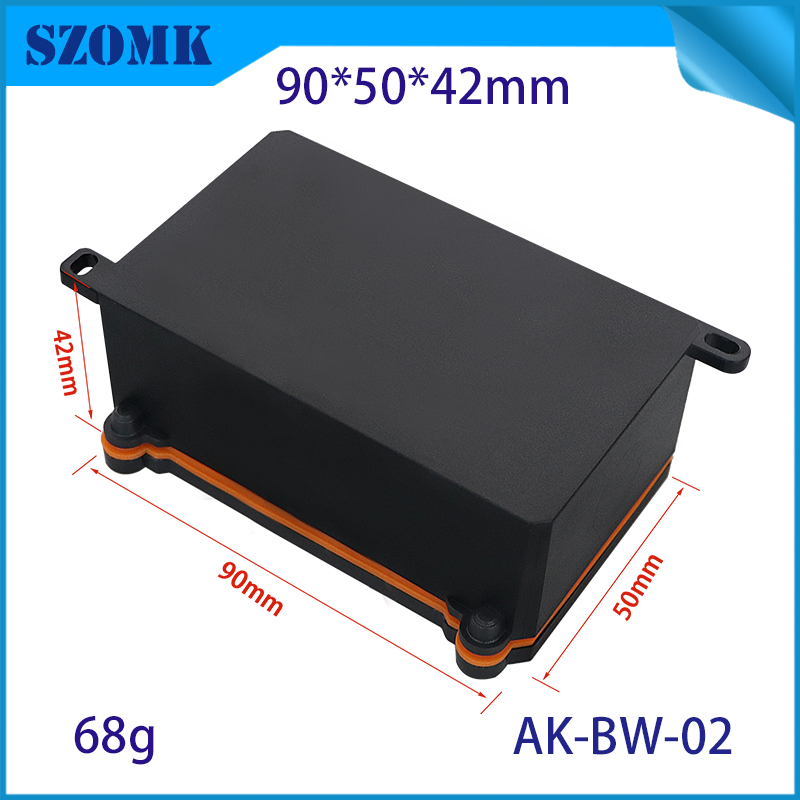 IP68 plastic waterproof box PC flame retardant VI outdoor waterproof junction box 90*50*42mm AK-BW-02