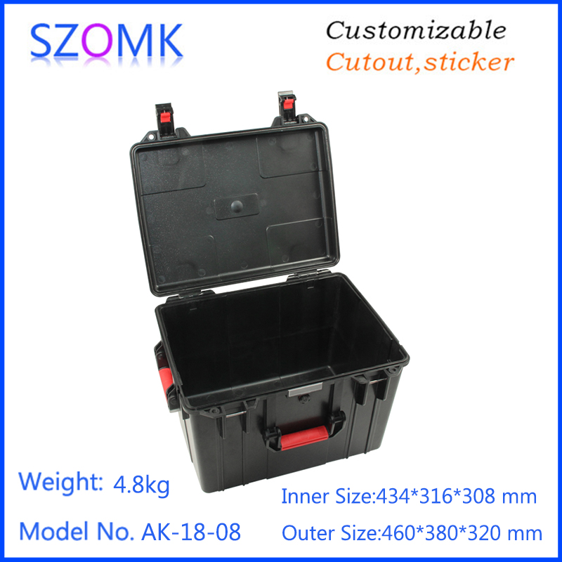Plastic portable tool case instrument storage Case for Woodworking Electrician repair AK-18-08 460*380*320mm