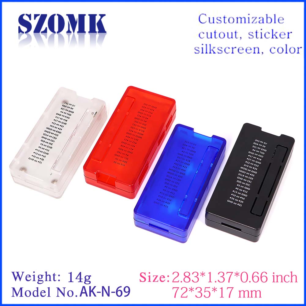 OEM transparent plastic control panel boxes AK-N-69 72*35*17mm