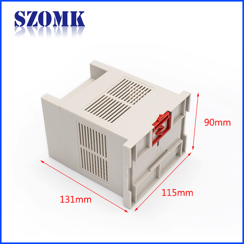 Plastic ABS Din Rail Enclosure, AK-DR-21, 115*90*131mm