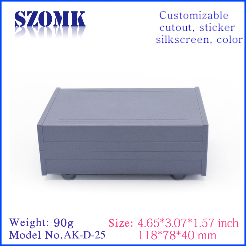 Plastic ABS Material Desktop Enclosure, AK-D-25,118x79x40mm