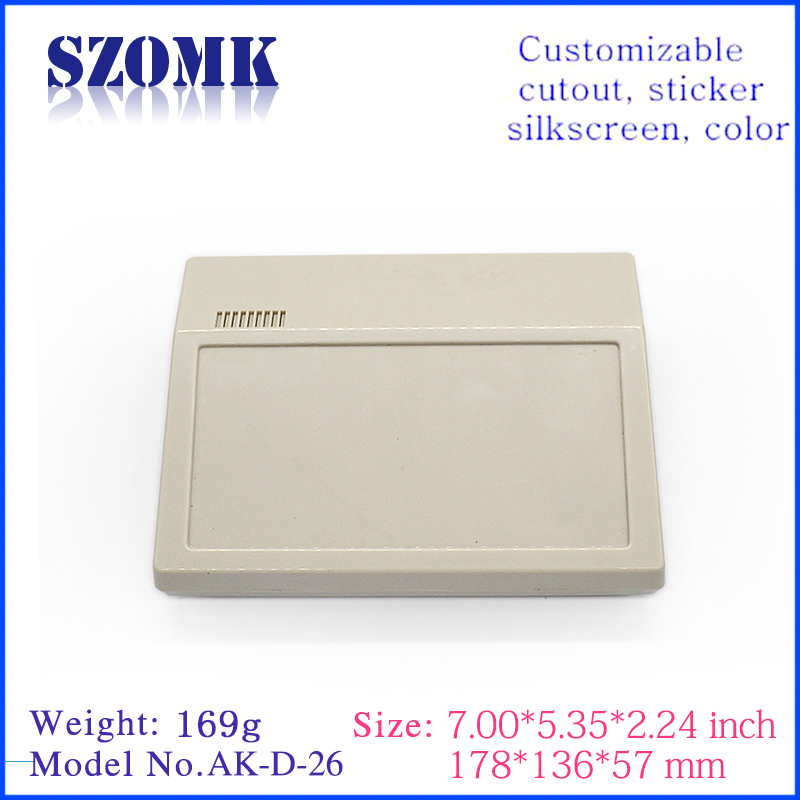 Plastic ABS Material Desktop Enclosure, AK-D-26,180x136x58mm