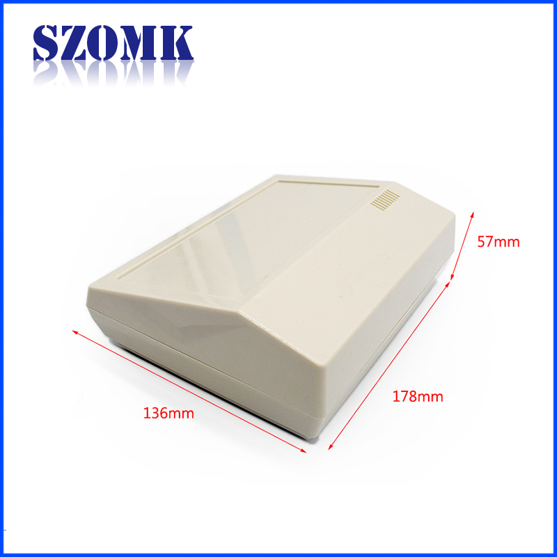 Plastic ABS Material Desktop Enclosure, AK-D-26,180x136x58mm