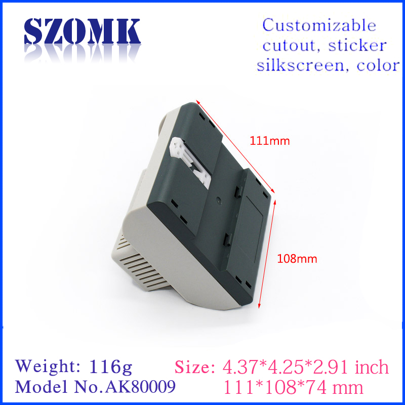 Plastic Din Rail Enclosure ABS Material PLC Control Box/ AK80009