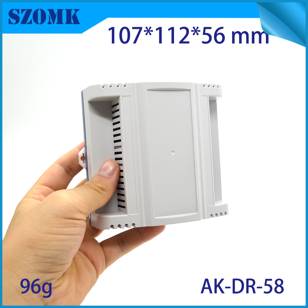 Plastic box electronics din rail housing szomk rail din plastic enclosures junction box AK-DR-58