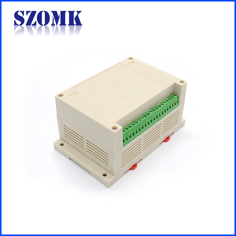Plastic din-rail enclosure for electronic pcb junction control boxes With terminal blocks