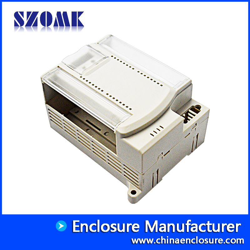 Plastic din rail wall mount enclosures  instrument casing AK-DR-17  125x110x65mm