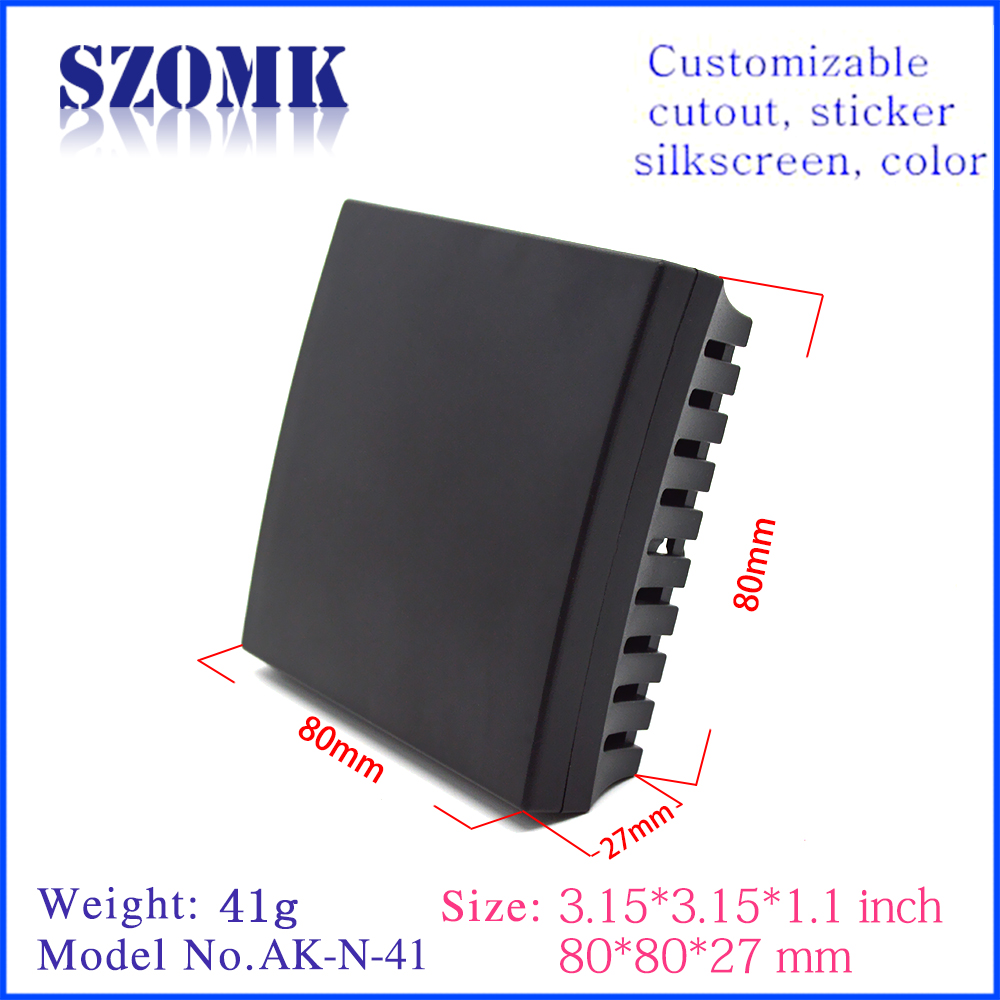 SZOMK 80 X 80 X 27 mm square junction pcb custom plastic enclosure factory