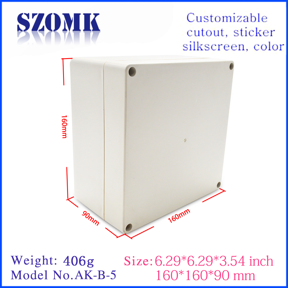 SZOMK IP65 waterproof enclosure plastic junction box for electronics AK-B-6 263*185*95mm