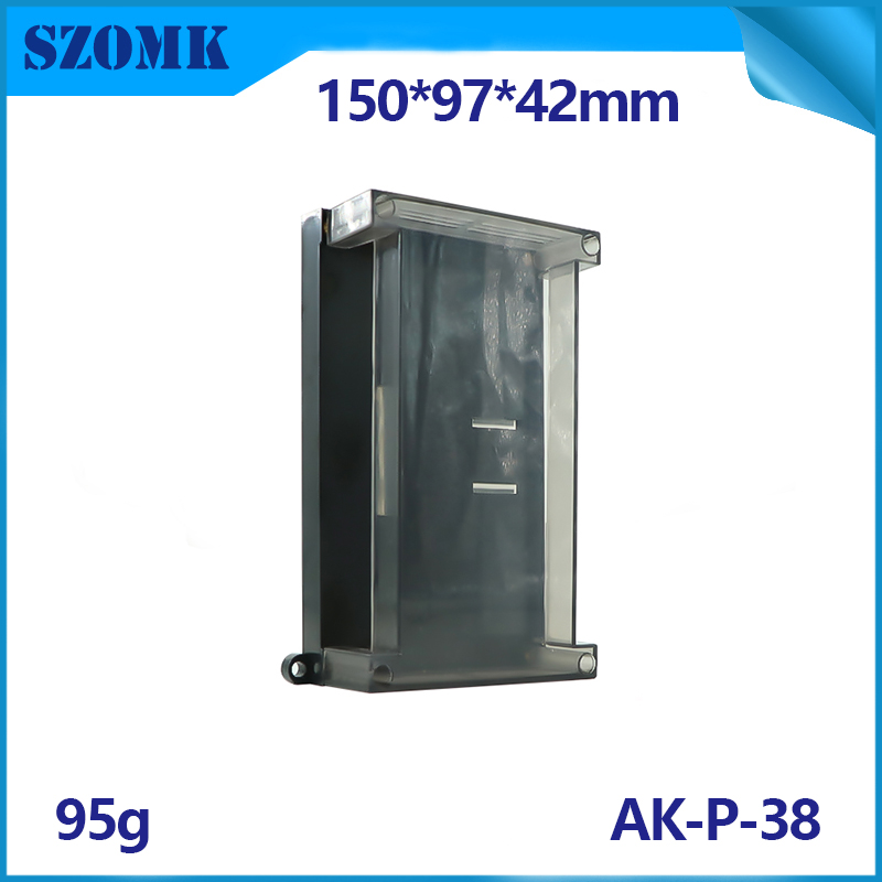 SZOMK PLC control box clear lid for pcb and terminal blocks AK-P-38 150*90*40mm