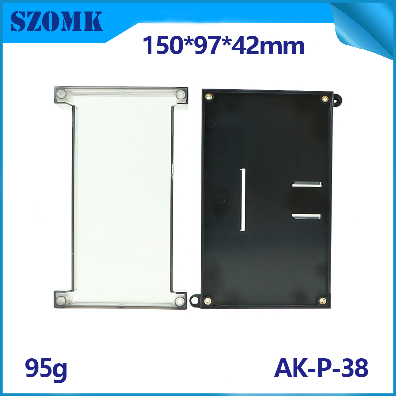 SZOMK PLC control box clear lid for pcb and terminal blocks AK-P-38 150*90*40mm