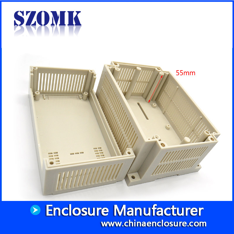 SZOMK new plc din rail plastic enclosure small plastic control box with terminal block