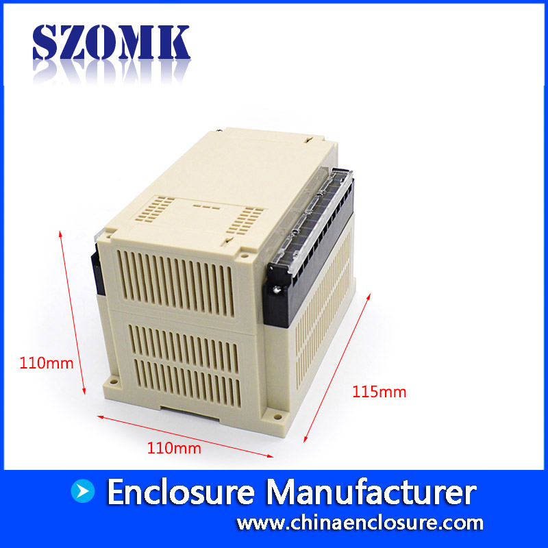 SZOMK new plc din rail plastic enclosure small plastic control box with terminal block
