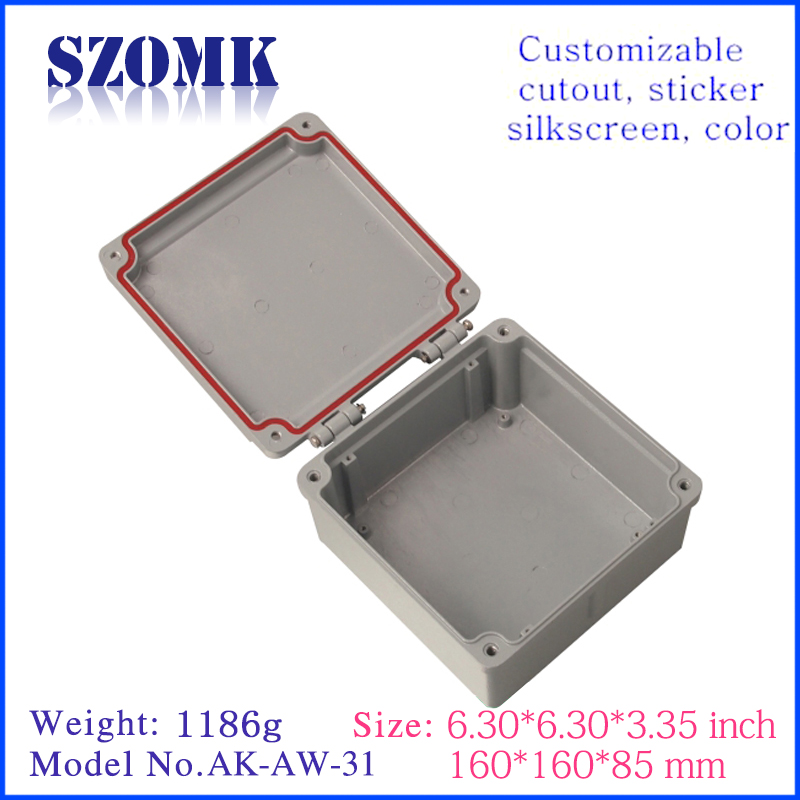 Shen Zhen high quality custom die cast aluminum enclosure ak-aw-31 160*160*85mm for industrial