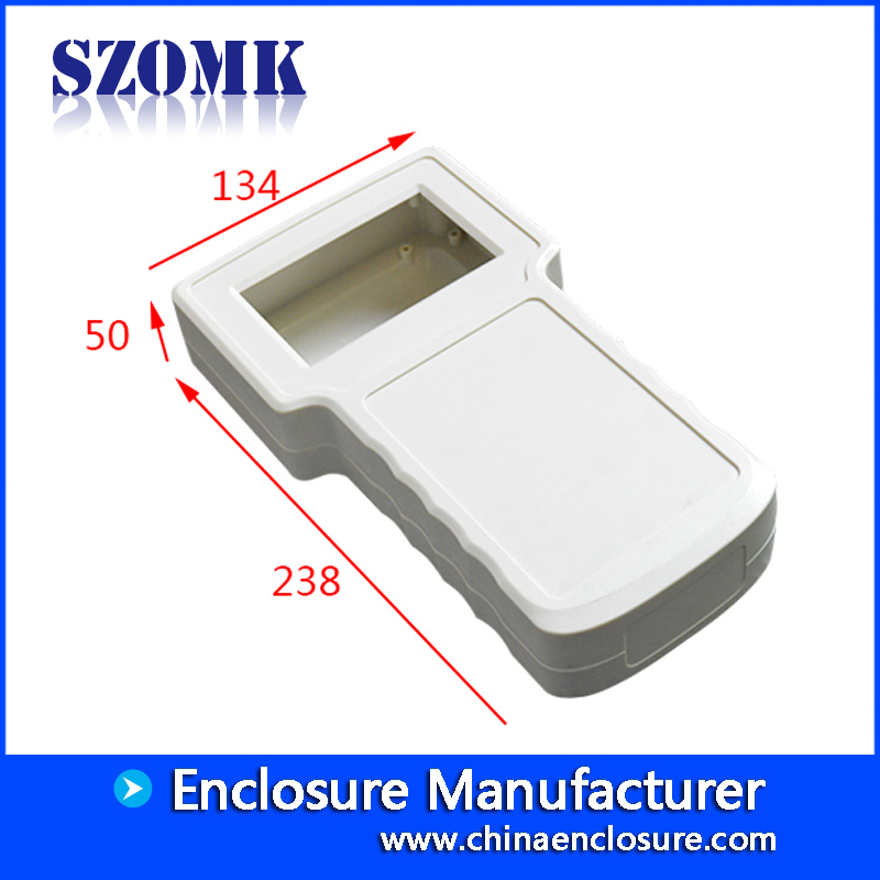 Shenzhen high quality 238X134X60mm abs plastic hand held junction box supply/AK-H-19